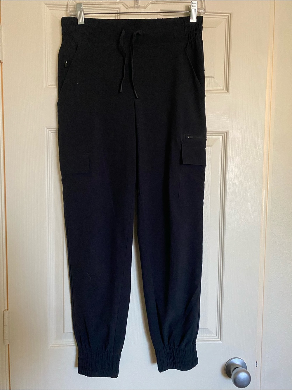 Women’s Black Cargo Jogger Pants - Casual Everyday Comfort